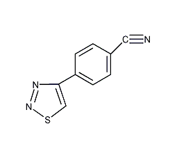 4-(1,2,3-噻重氮-4-基)苯甲腈结构式