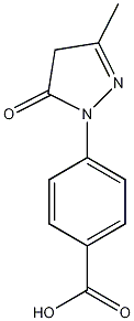 1-(4-羧基苯基)-3-甲基-5-吡唑酮结构式