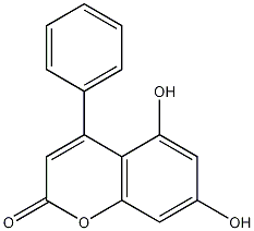 5,7-二羟基-4-苯基香豆素结构式