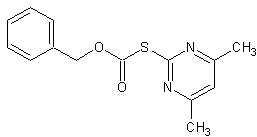 O- 苄基S-(4,6-二甲基-2-嘧啶)羧硫代酯结构式