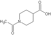 1-乙酰基哌啶-4-羧酸结构式