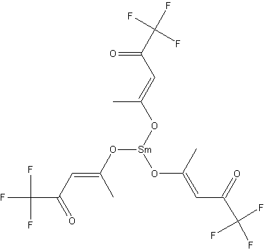 三氟乙酰丙酮化钐结构式