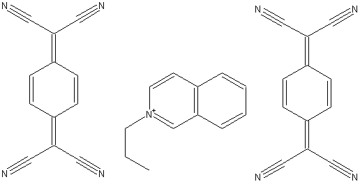 (四氰代二甲基苯醌)2.(N-正丙基)异喹啉结构式