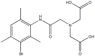 N-(3-溴-2,4,6-三甲基苯基甲酰甲基)乙酰乙酸结构式