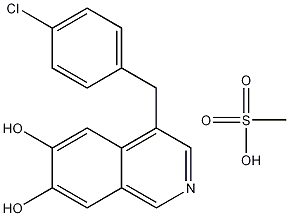 4-(4-氯苯基甲基)-6,7-二甲氧基异喹啉甲磺酸酯(1:1)结构式