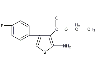2-氨基-4-(4-氟苯基)噻吩-3-甲酸乙酯结构式