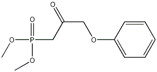 (2-氧代-3-苯氧基丙基)磷酸二甲酯结构式