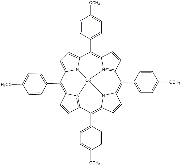四甲氧基苯基卟吩钴结构式