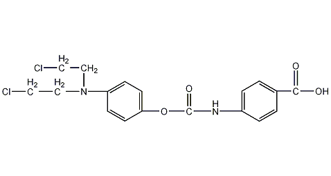 4-[[4-[双(2氯乙基)氨基]苯氧基]羰基氨基]苯甲酸结构式