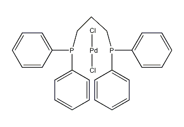 [1,3-双二苯基磷丙烷]氯化钯结构式