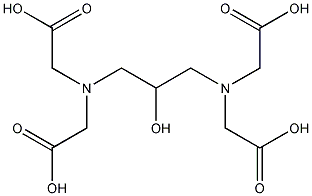 1,3- 二氨基-2-羟基丙烷-N,N,N',N'-四乙酸结构式