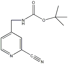 4-[(叔丁氧基甲酰)甲基]-2-氰基吡啶结构式