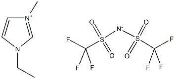 1-乙基-3-甲基咪唑双(三氟甲基磺酰基)亚胺结构式