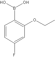 2-乙氧基-4-氟苯硼酸结构式