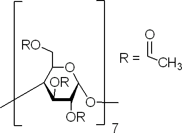 三乙酰-β-环式糊精结构式