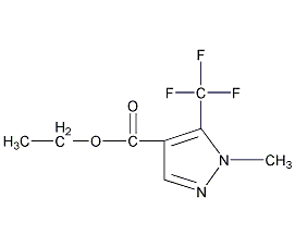 1-甲基-3-三氟甲基-1H-吡唑-4-羧酸乙酯结构式
