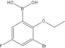 3-溴-2-乙氧基-5-氟苯基硼酸结构式