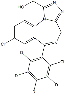 α-羟基三唑仑 -d4(100μg/ml甲醇溶液)结构式