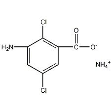 3-氨基-2,5-二氯苯甲酸铵盐结构式