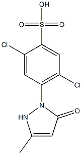 1-(2,5-二氯-4-硫代苯基)-3-甲基-5-吡唑酮结构式