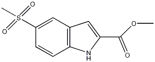 甲基 5-甲基磺基吲哚-2-甲酯结构式