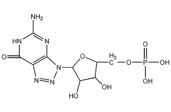 8-氮鸟嘌-5'-磷酸结构式