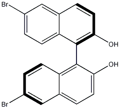 (R)-(-)-6,6'-二溴-1,1'-二-2-萘酚结构式
