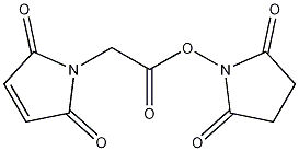 N-(α-马来酰亚胺醋酸)N-琥珀酸亚胺酰酯结构式