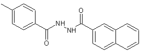 2-(2-萘酰)-1-(对甲苯酰)肼结构式