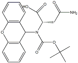 Nα-叔丁氧羰基-Nγ-氧蒽基-L-天冬酰胺结构式