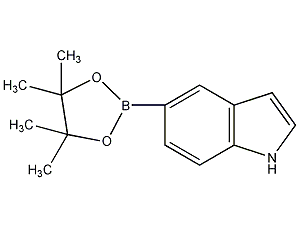 5-(4,4,5,5-四甲基-1,3,2-二氧杂硼烷-2-基)-1H-吲哚结构式