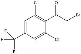 2-溴-2′,6′-二氯-4′-(三氟甲基)苯乙酮结构式