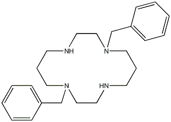 1,8-二苄基-1,4,8,11-四氮杂环十四烷结构式