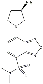 (R)-(−)-4-(3-氨基吡咯烷并)-7-(N,N-二甲基氨磺酰)结构式