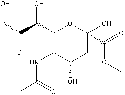 N-乙酰神经氨酸甲酯结构式