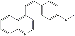 4-(4-二甲氨基苯乙烯)喹啉结构式