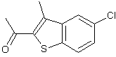 2-乙酰基-5-氯-3-甲基硫茚结构式