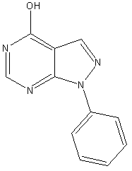 4-Hydroxy-1-phenylpyrazolo3,4-düpyrimidine