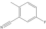 5-氟-2-甲基苯腈结构式