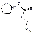 吡咯烷二硫氨基甲酸丙烯酯结构式