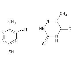 6-氮杂-2-硫代胸腺嘧啶结构式