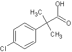 2-(4-氯苯基)-2-甲基丙酸结构式