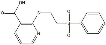 2-[2-(苯基磺酰)乙基硫代]烟酸结构式