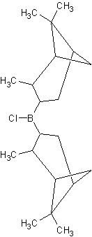 (-)-B-氯代二异松蒎基硼烷结构式