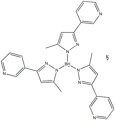 钾氢三(3-(3-吡啶基)-5-甲基吡唑-1-基)硼酸结构式