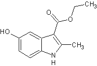 5-羟基-2-甲基吲哚-3-羧酸乙酯结构式