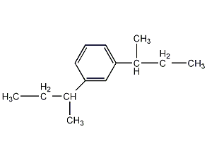 1,3-双(1-甲基丙基)苯结构式