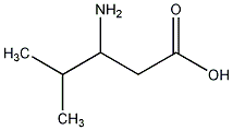 3-氨基-4-甲基戊酸结构式