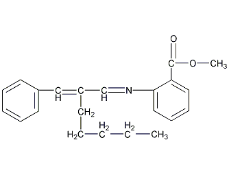 α-戊基桂醛-邻氨基苯甲酸甲酯希夫基结构式