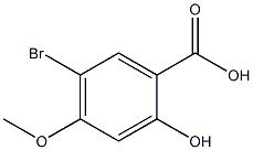 5-溴-2-羟基-4-甲氧基苯甲酸结构式
